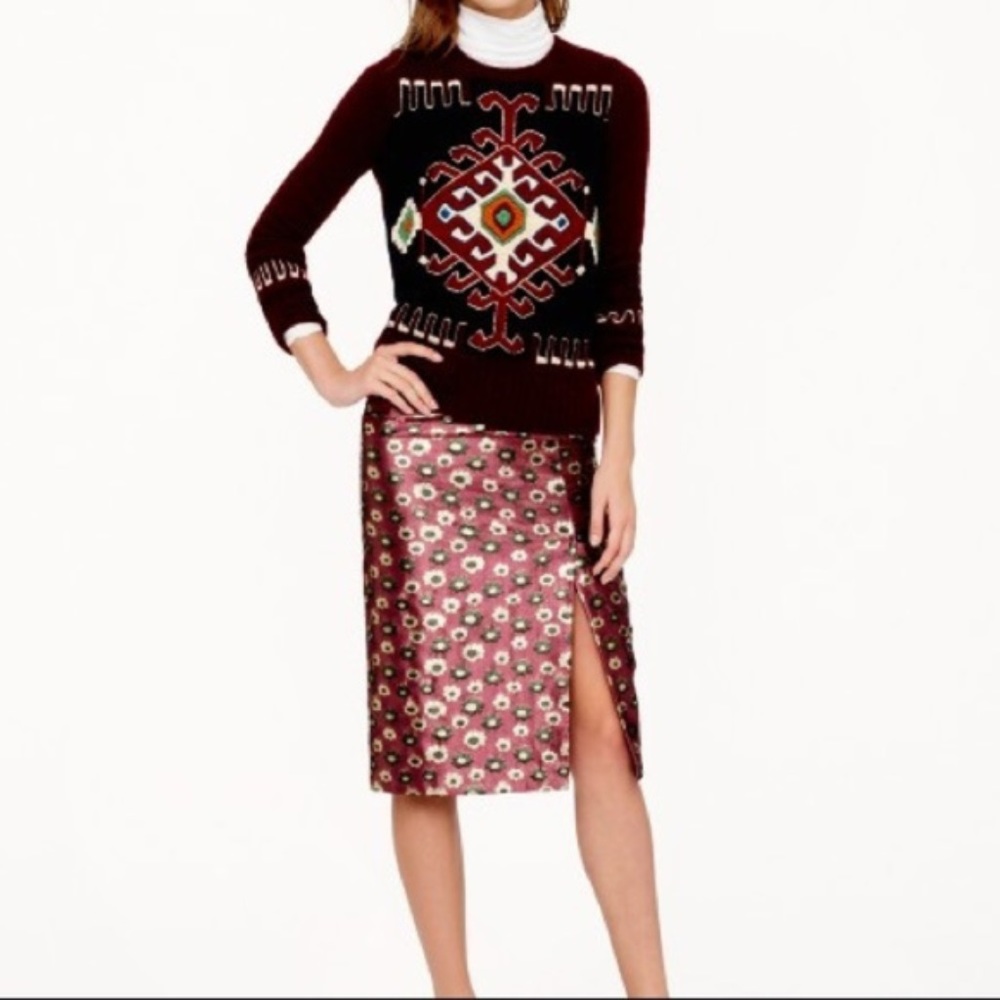 J Crew Collection Metalic Marigold skirt